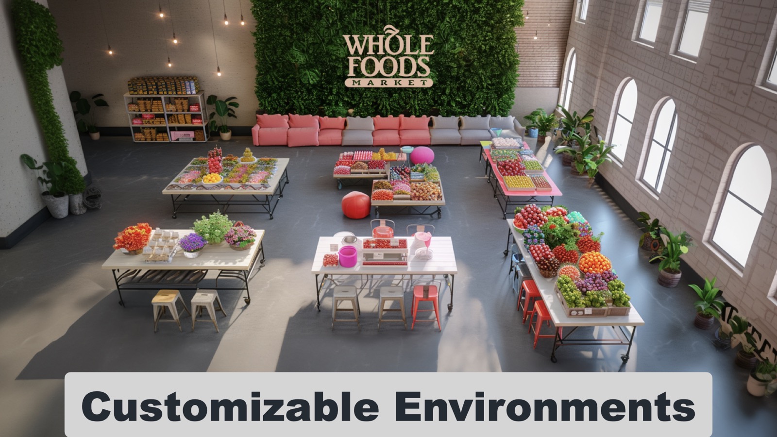 Whole Foods branded customizable virtual environment